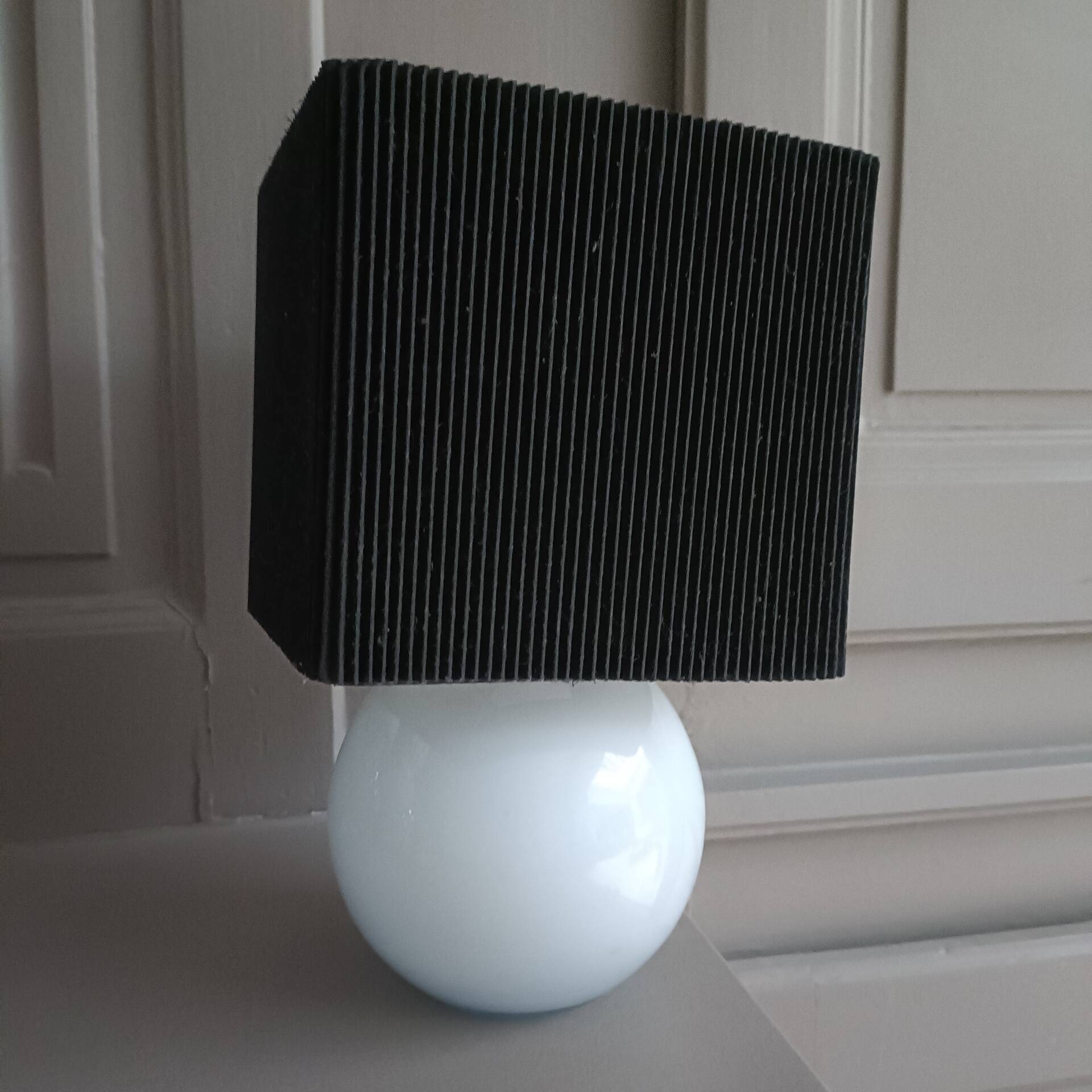 Opaline ball lamp Art Deco