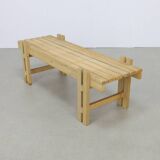 Vintage Low Slatted Bench