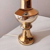 Gilded ceramic table lamp by Gustav Leek, Luxus, 1960s.