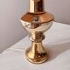 Gilded ceramic table lamp by Gustav Leek, Luxus, 1960s.