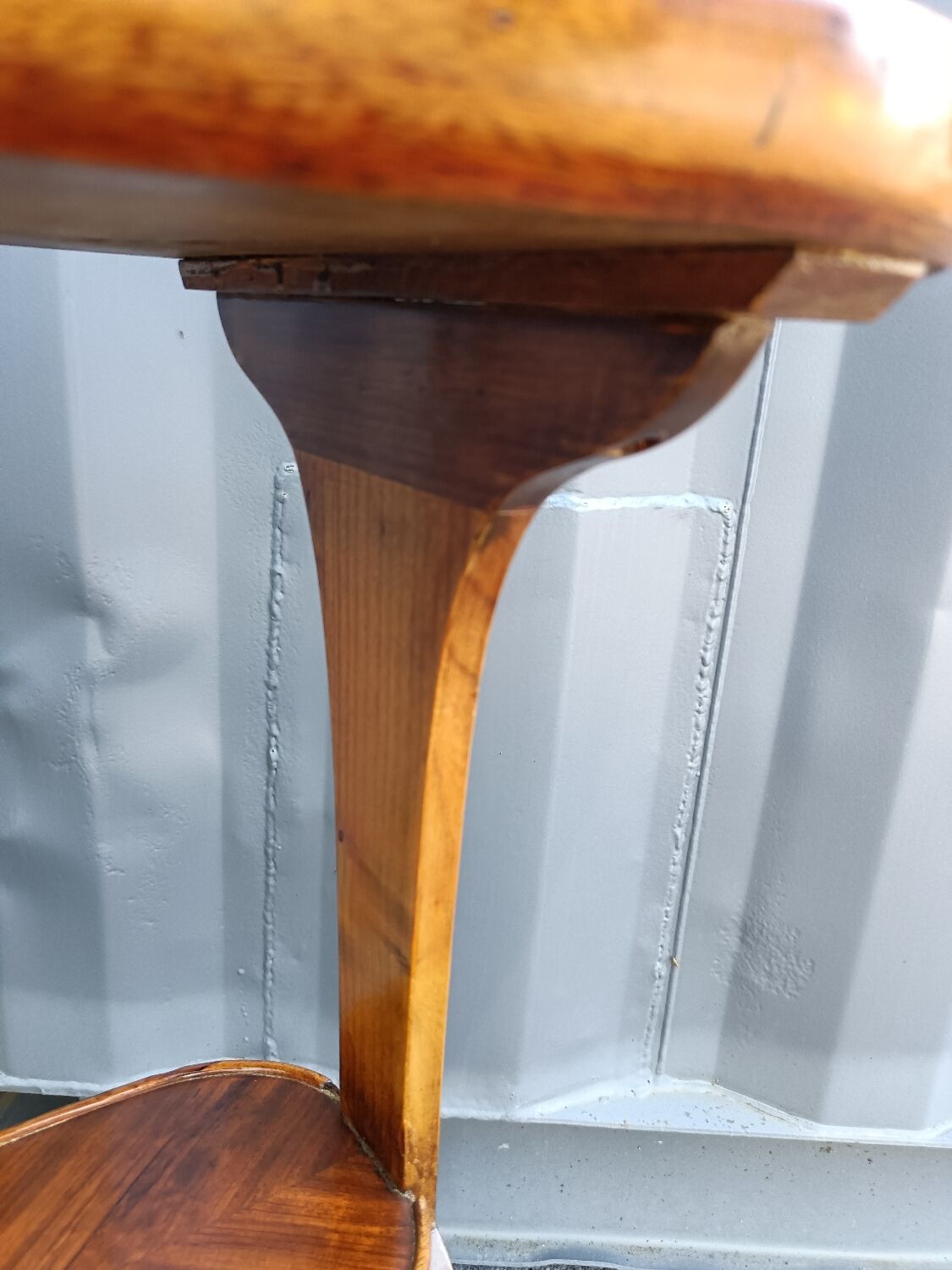 Pair of bedside tables in antique marquetry Louis XVl