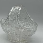 Panier en cristal de Bohême taillé – XXe siècle