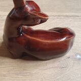 Ceramic doe at rest vintage