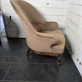 Fauteuil crapaud en acajou style Louis Philippe