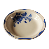 Hollow round dish corsica digoin sarreguemines blue art deco