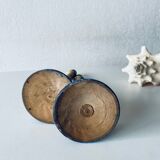 Pair of old patinated candlesticks