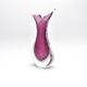 Vase signé Formia - Murano - Sommerso & Bullicante violet - 1970