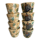 Espresso coffee cups with hand-painted decor, 1960s