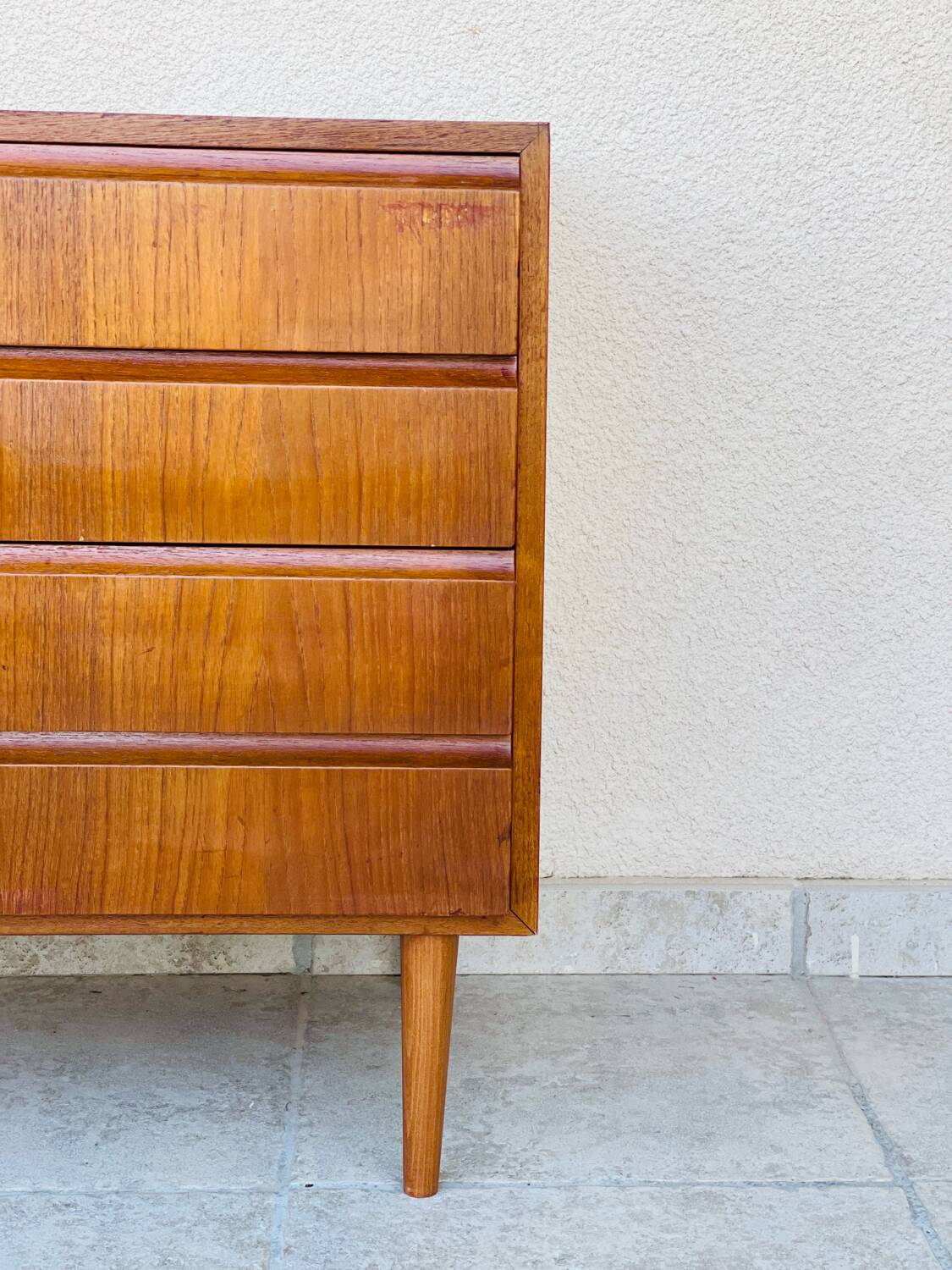 Scandinavian teak chest of drawers