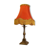 Brass and fabric table lamp