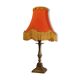 Brass and fabric table lamp