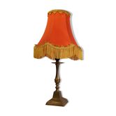 Brass and fabric table lamp