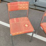 Set of 4 vintage chrome antique chairs