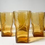 Lot de 6 verres twist ambrés