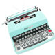 Typewriter, olivetti lettera 32 blue pastel