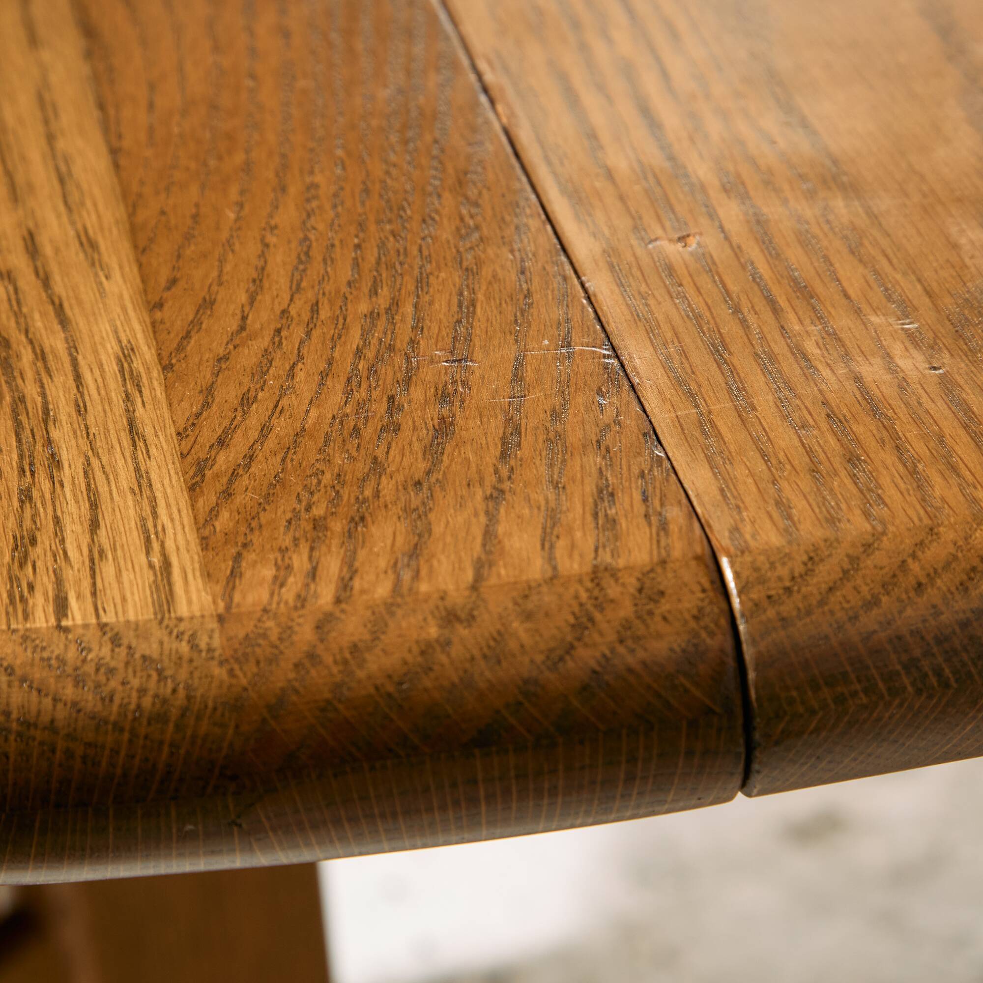 CJ Rosengaarden oak dining set, Set of 7