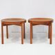 Pair of round teak side tables attributed to Jens Harald Quistgaard.