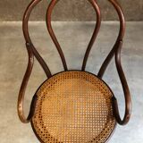 Thonet armchair in curved wood and canework, model n18