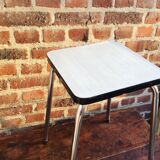 Grey and metal formica tabouret