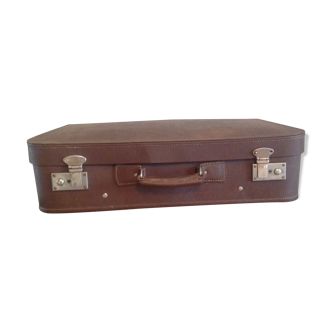 Vintage suitcase Brown leatherette