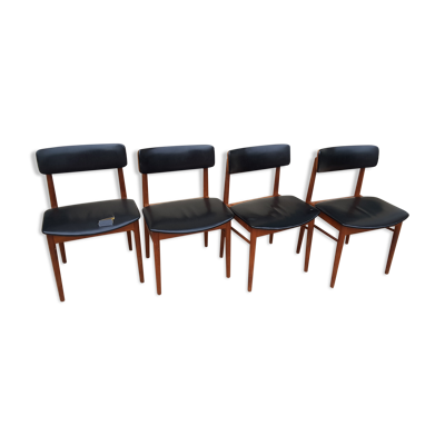 Serie de 4 chaises scandinaves par S. Chrobat pour Sax