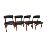 Set of 4 Scandinavian chairs by S. Chrobat for Sax