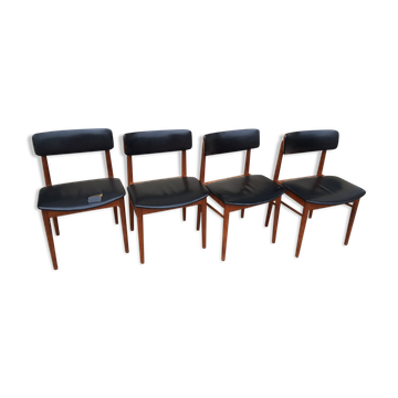 Set of 4 Scandinavian chairs by S. Chrobat for Sax