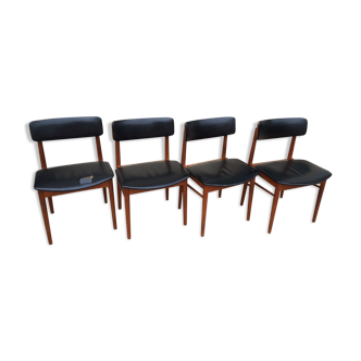 Set of 4 Scandinavian chairs by S. Chrobat for Sax