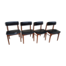 Serie de 4 chaises scandinaves par S. Chrobat pour Sax