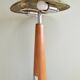 Large nautical lamp in wood and brass from the 80s