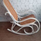 Rocking-chair "vintage" white and canning.
