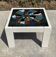 Vintage coffee table in wood and ceramic signed from the 70s-80s.