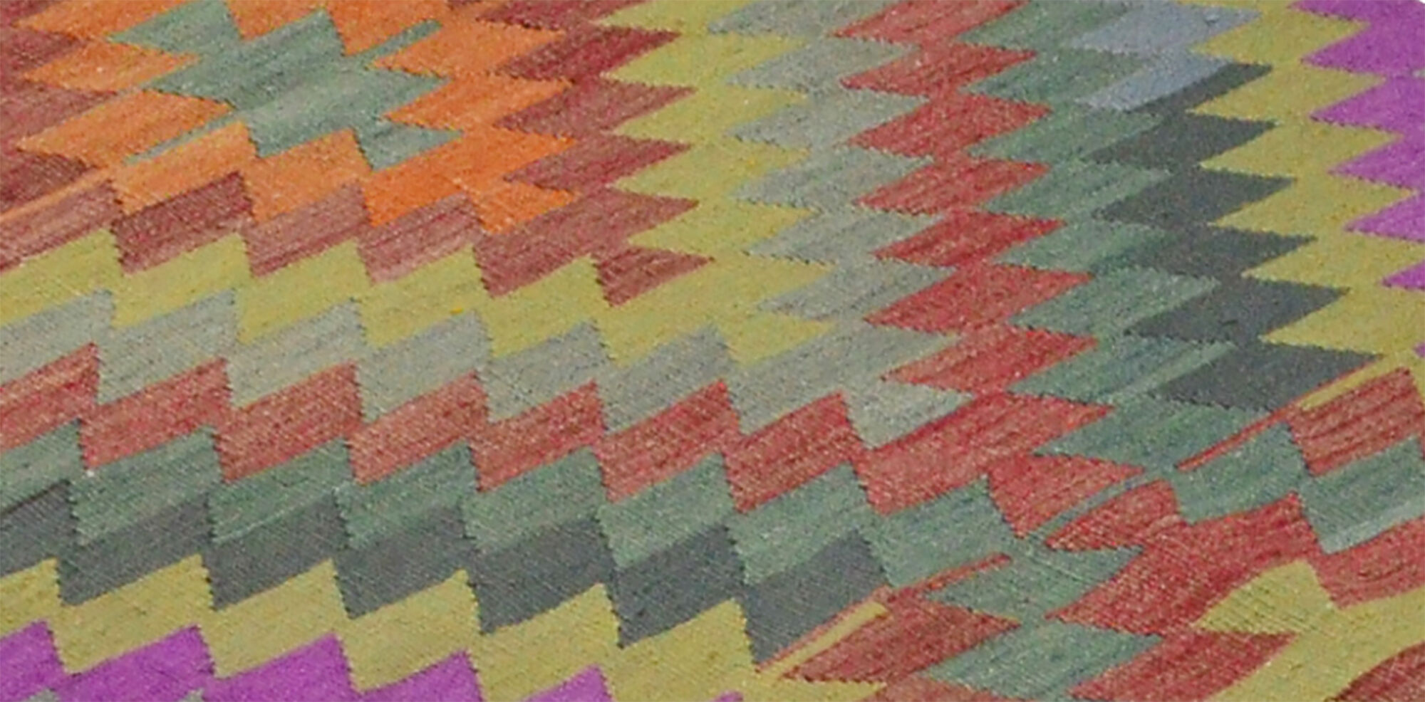 Anatolian handmade kilim rug 275 cm x 87 cm