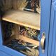 Meuble vitrine Art Déco bleu grisé