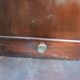 Dressing table art deco in mahogany mirror triptych