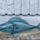 Mouth-blown glass storage jar Fish