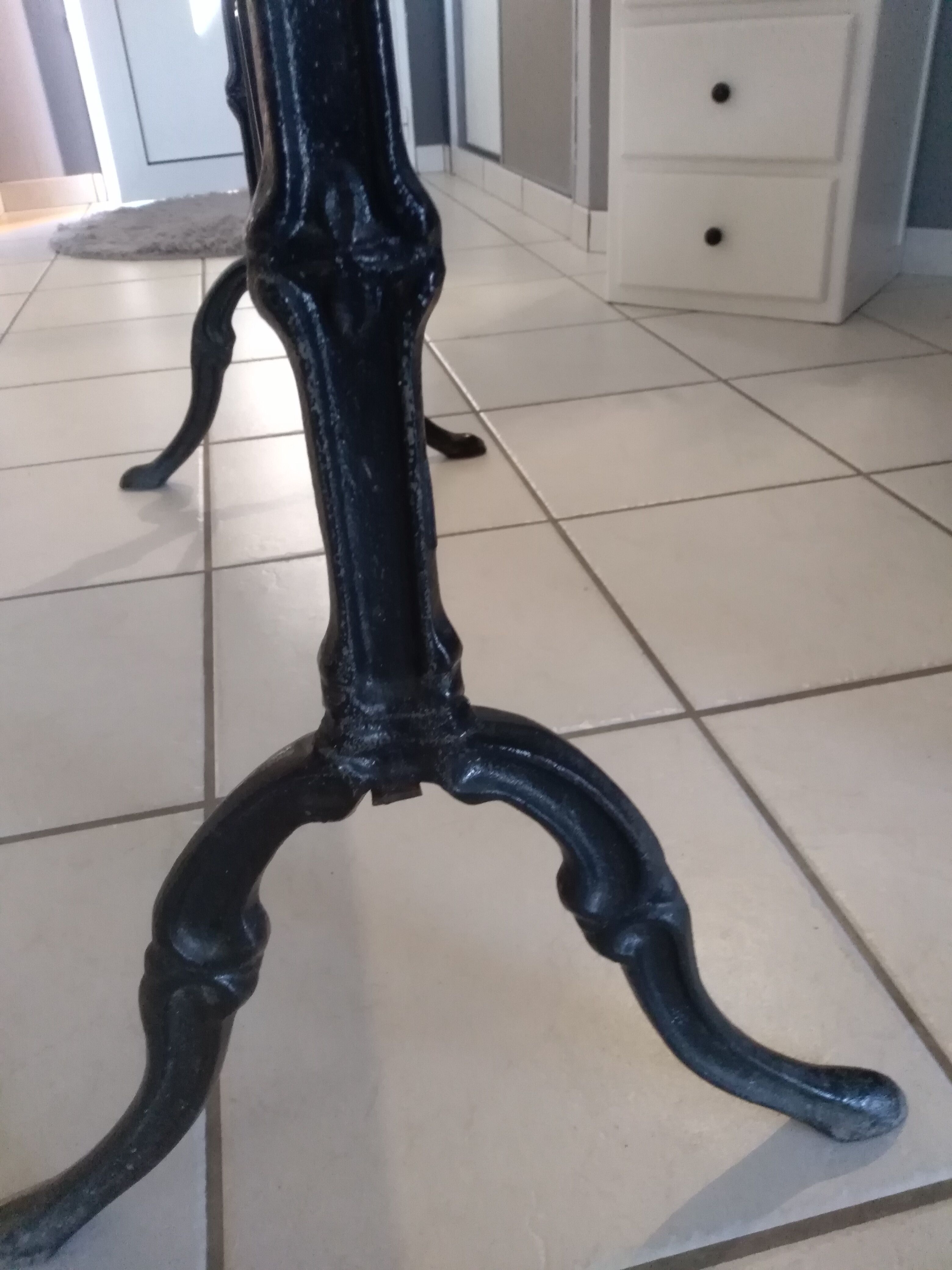 Vintage marble bistro table 1960s