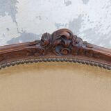 Pair of armchairs basket louis XV in carved walnut