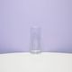 vintage 8-sided glass vase
