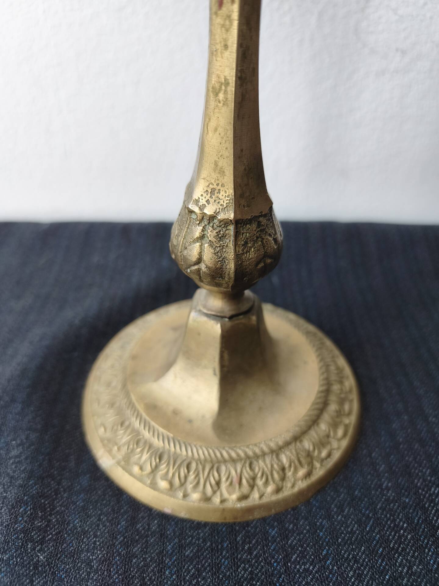 Five-branch candlestick, brass.