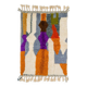 Tapis berbère marocain multicolore moderne