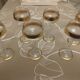 Verlor glasses with gold trim