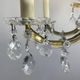 Louis XV style chandelier, glass pendants, 6 lights