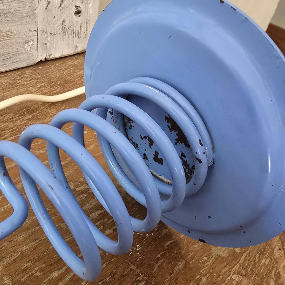 Space Age lamp in blue metal – 70s