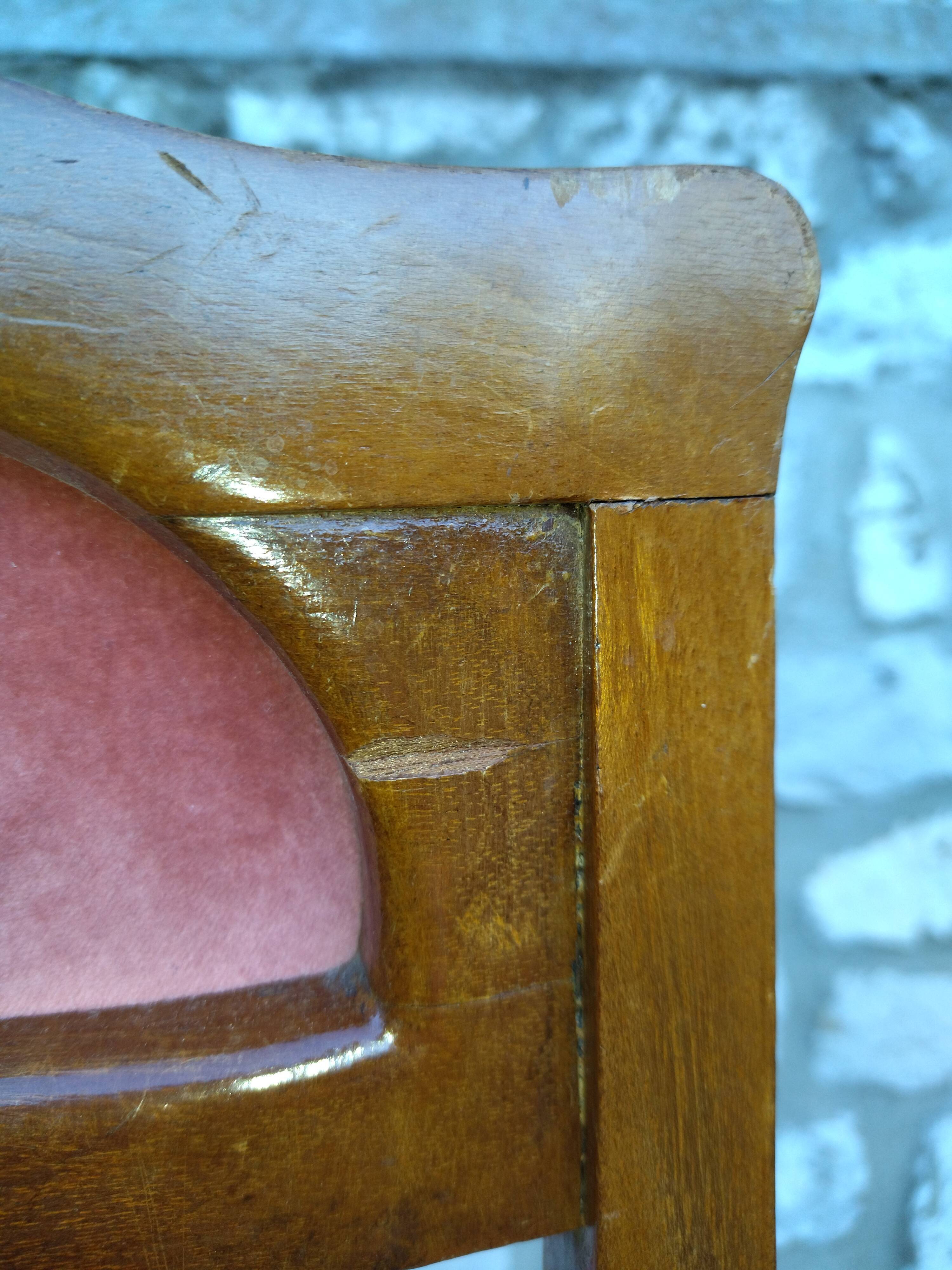 Art-nouveau marquetry chair 1900