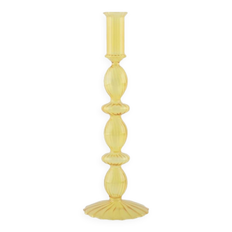 Yellow candle holder