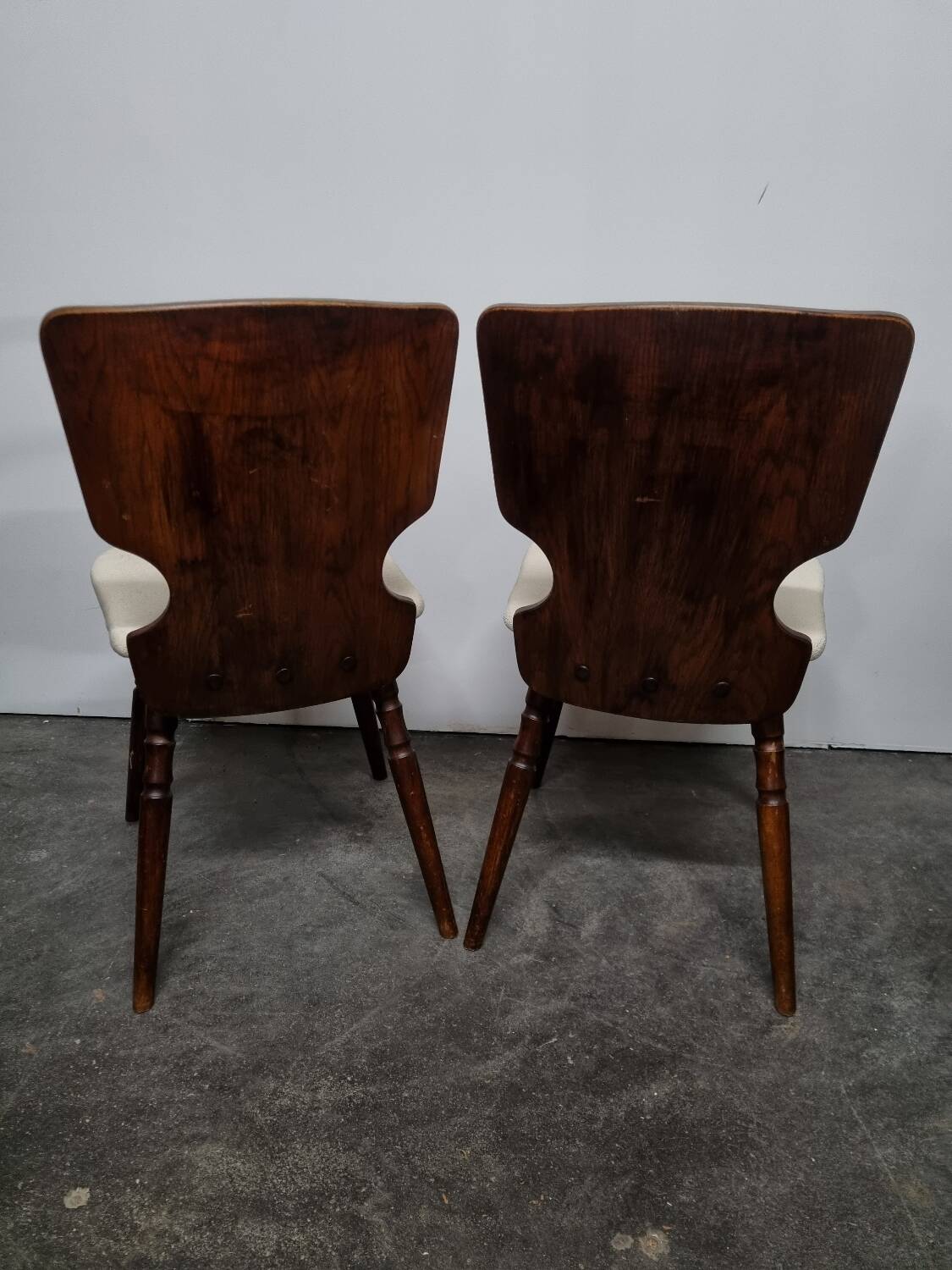 Pair of vintage wooden chairs