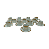 12 cups, porcelain coffee service with 24 carat gold gilding