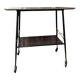 Dark wood serving trolley, 1950