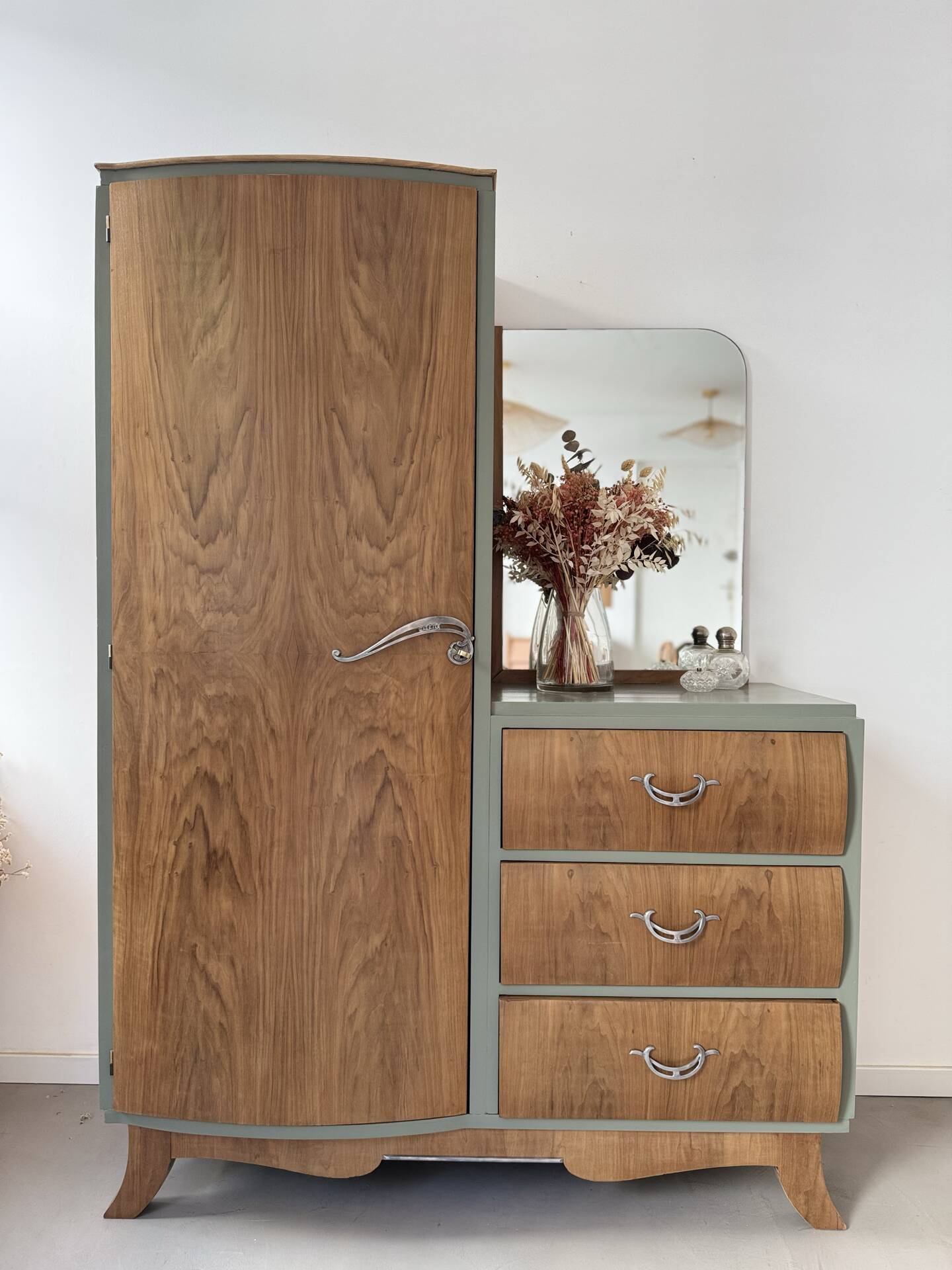 Asymmetrical Art Deco wardrobe